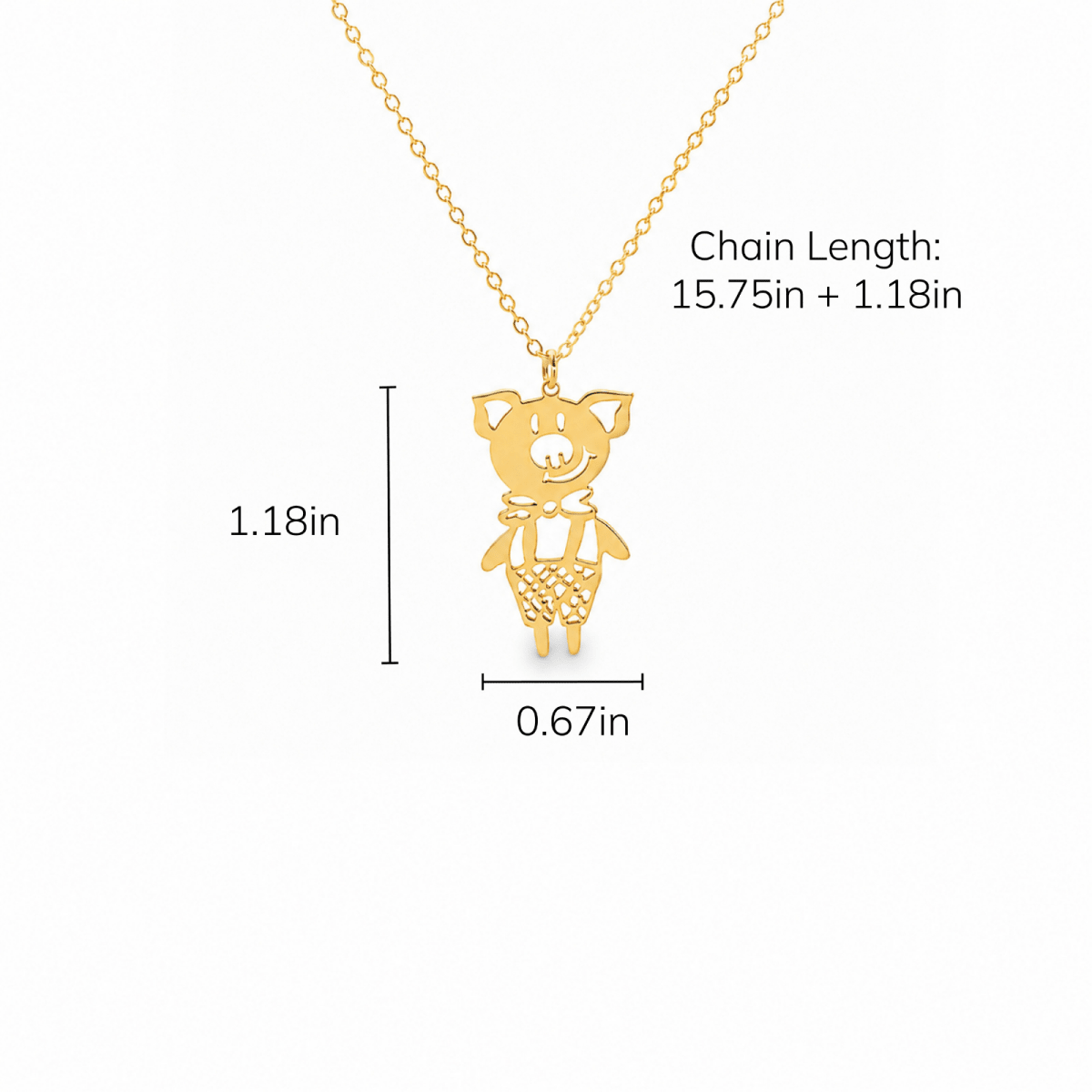 Personalized Kids Drawing Necklace - Glaxias