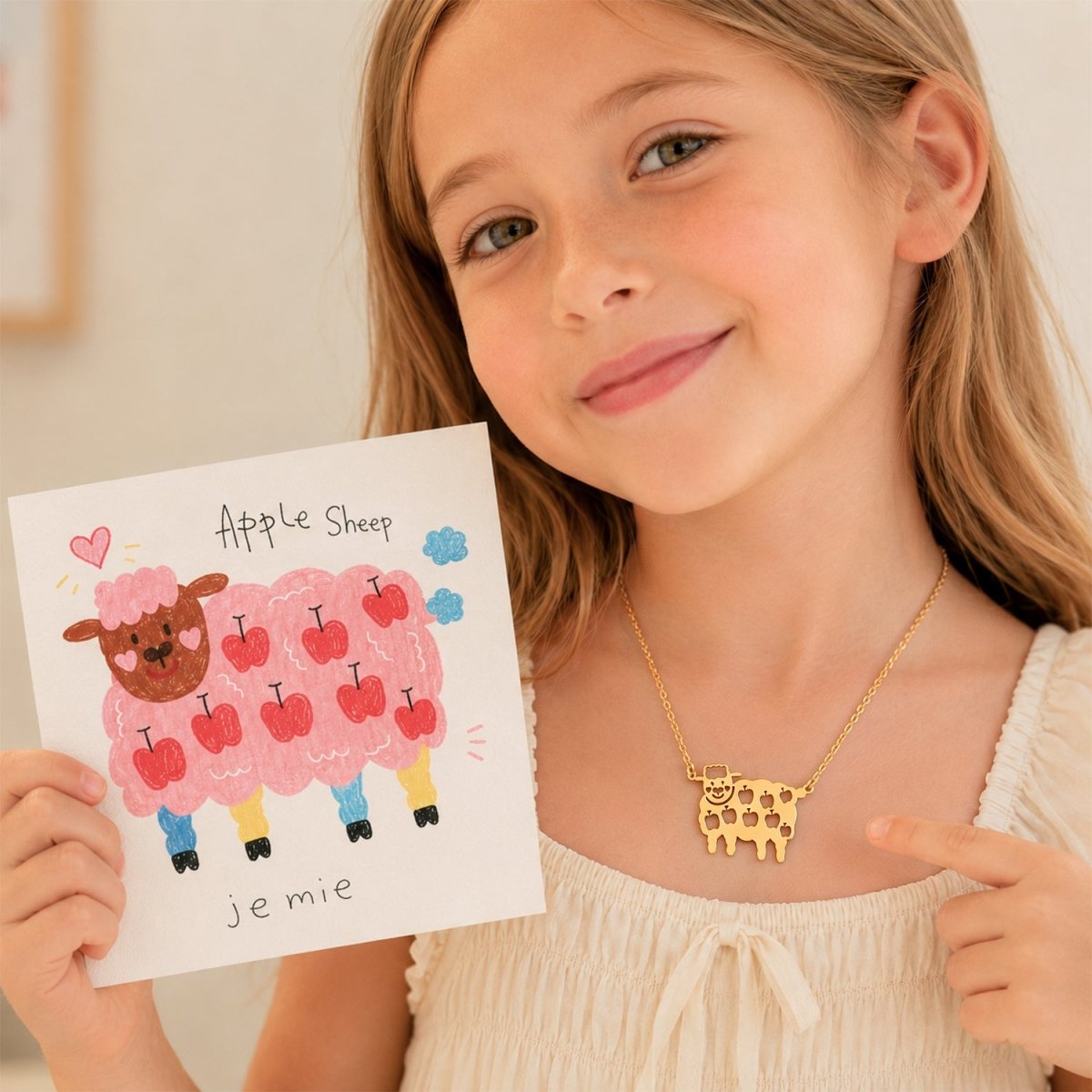 Personalized Kids Drawing Necklace - Glaxias