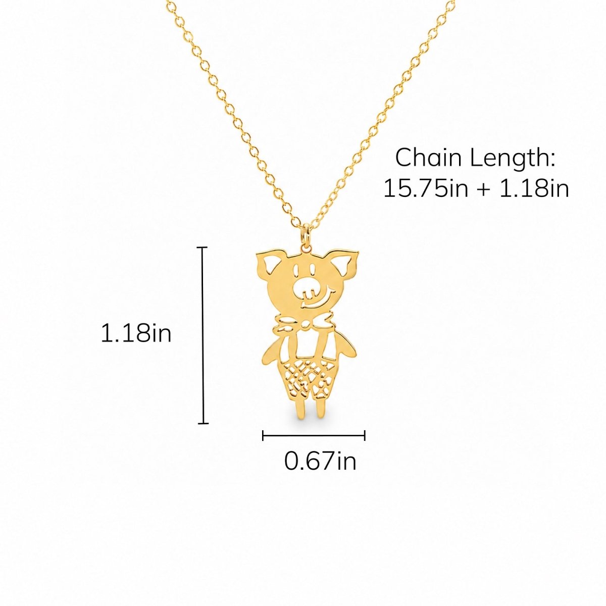 Personalized Kids Drawing Necklace - Glaxias