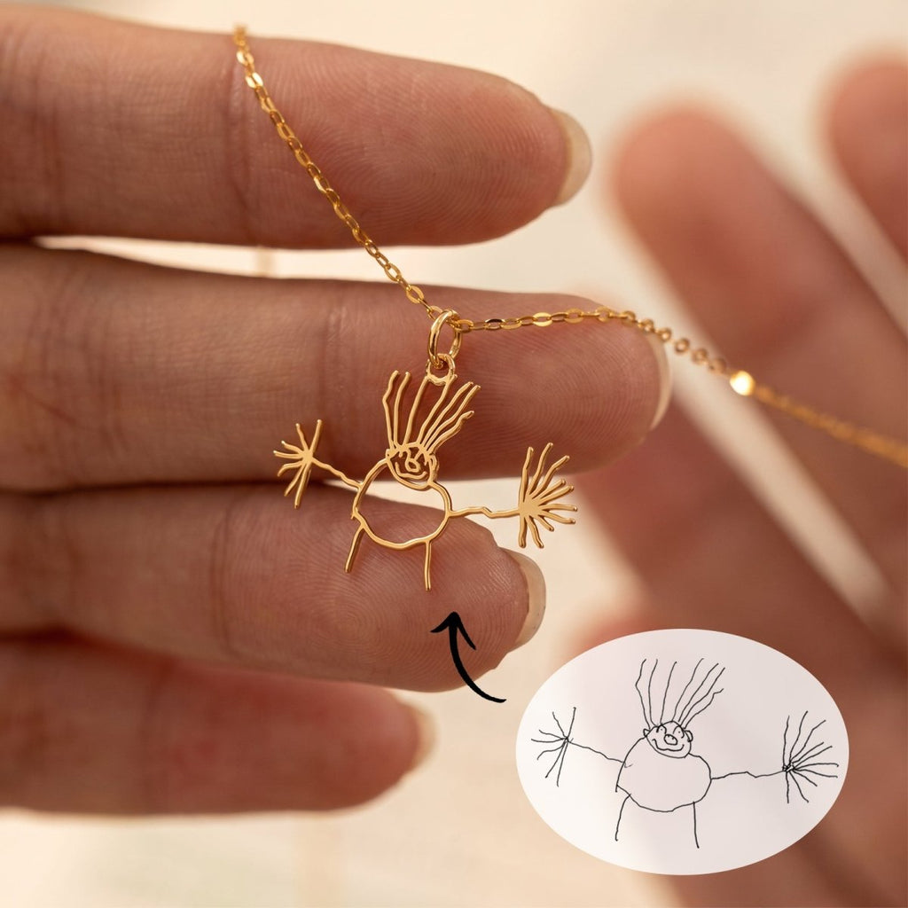 Personalized Kids Drawing Necklace - Glaxias
