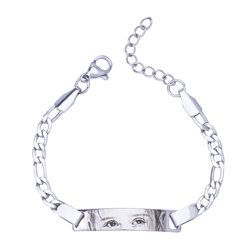 Personalized Kids Eye Engraved ID Bar Bracelet - Glaxias
