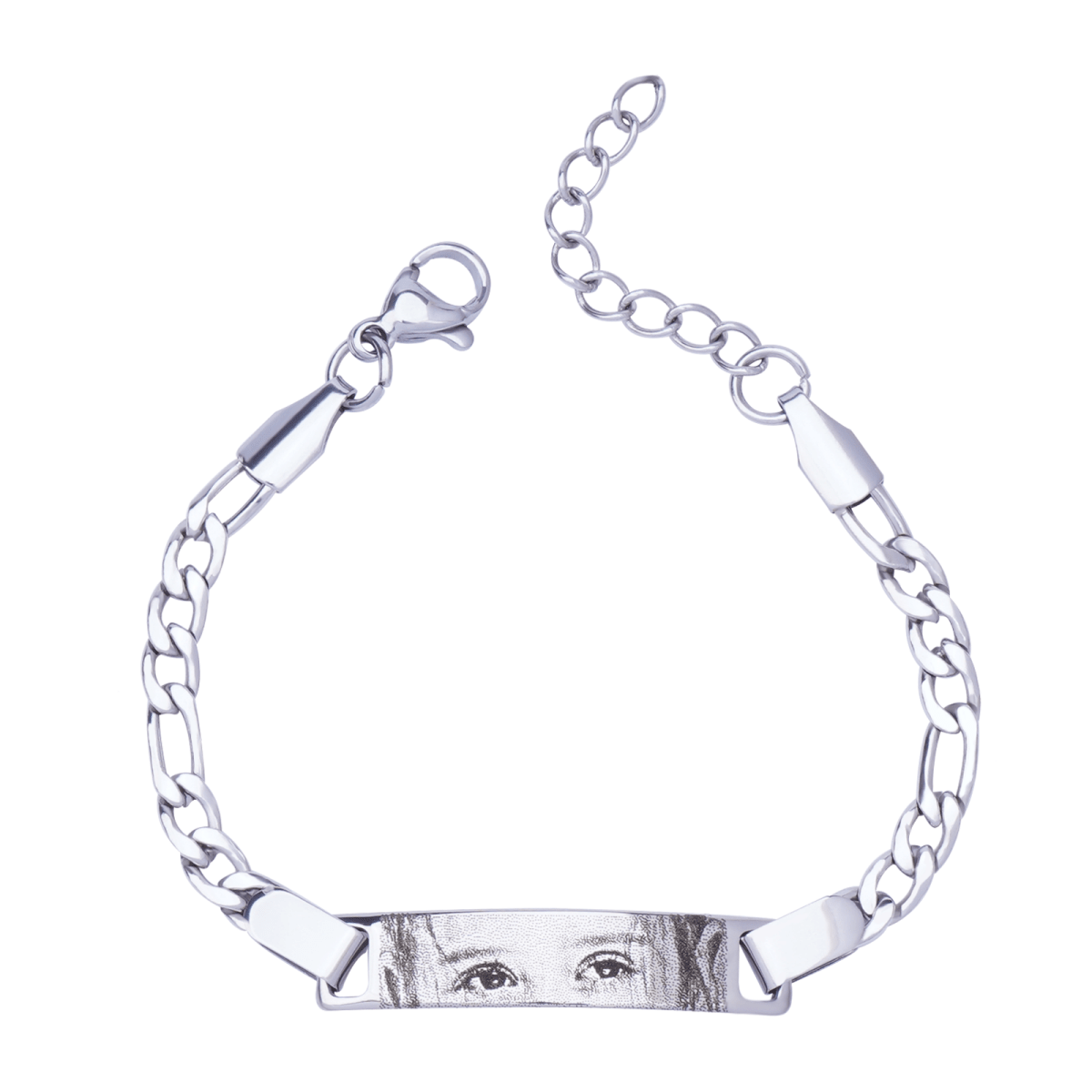 Personalized Kids Eye Engraved ID Bar Bracelet - Glaxias