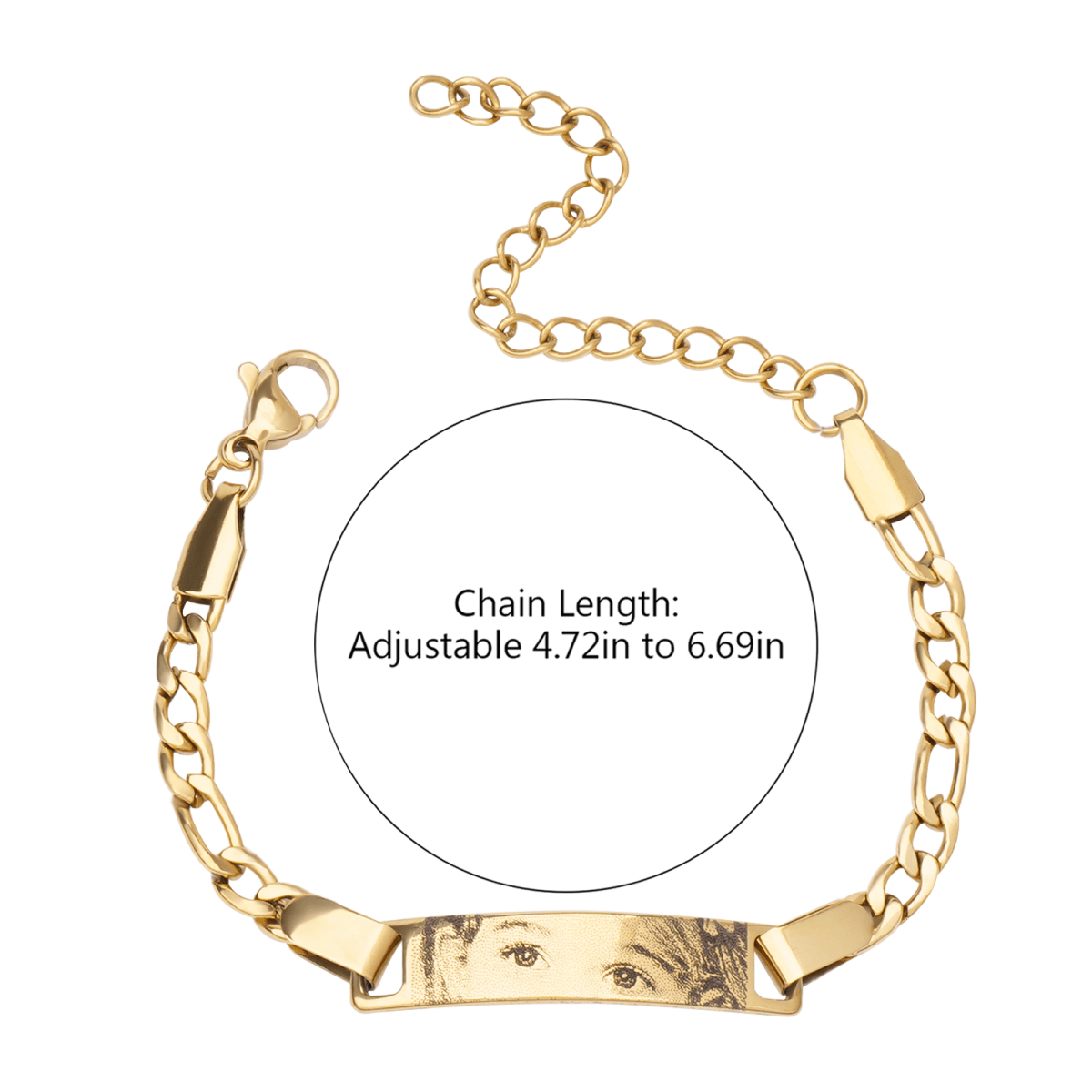 Personalized Kids Eye Engraved ID Bar Bracelet - Glaxias