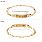 Personalized Kids Eye Engraved ID Bar Bracelet - Glaxias