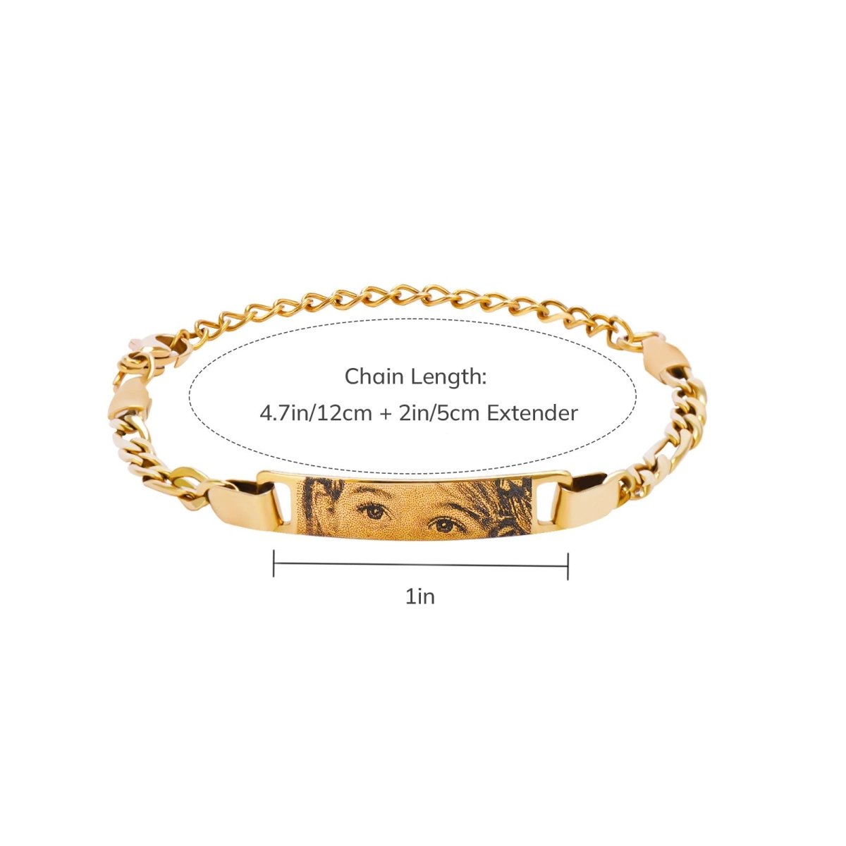 Personalized Kids Eye Engraved ID Bar Bracelet - Glaxias