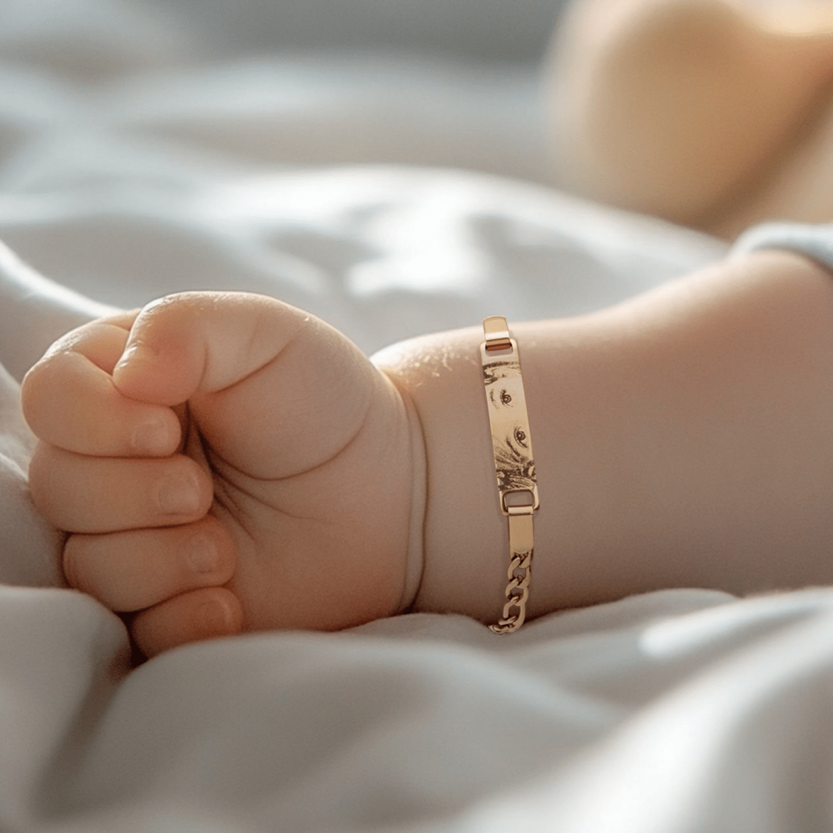 Personalized Kids Eye Engraved ID Bar Bracelet - Glaxias