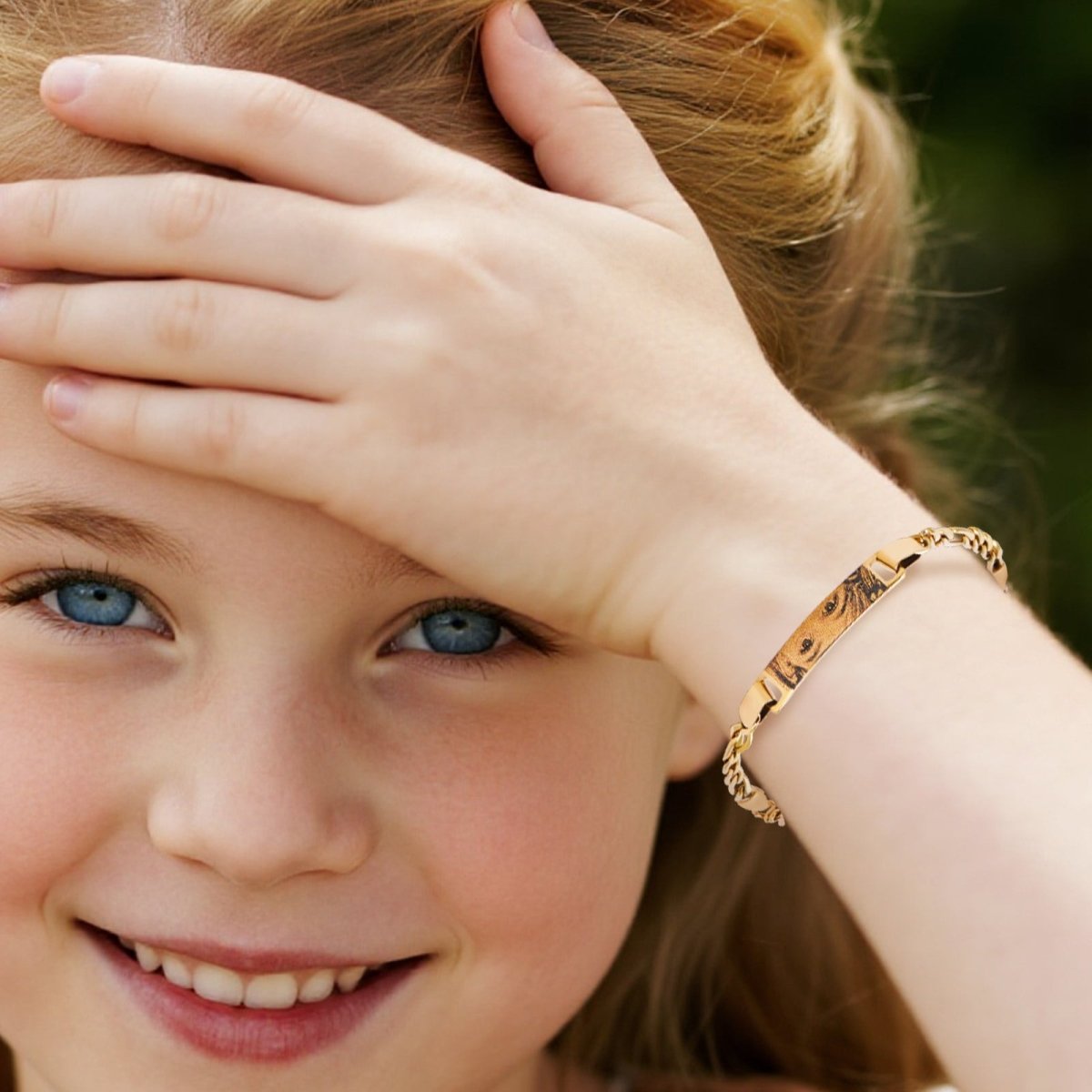 Personalized Kids Eye Engraved ID Bar Bracelet - Glaxias