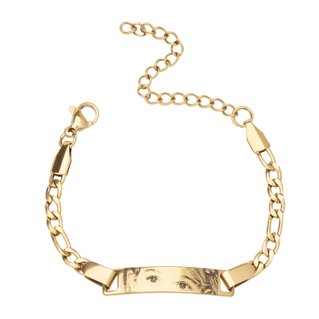 Personalized Kids Eye Engraved ID Bar Bracelet - Glaxias