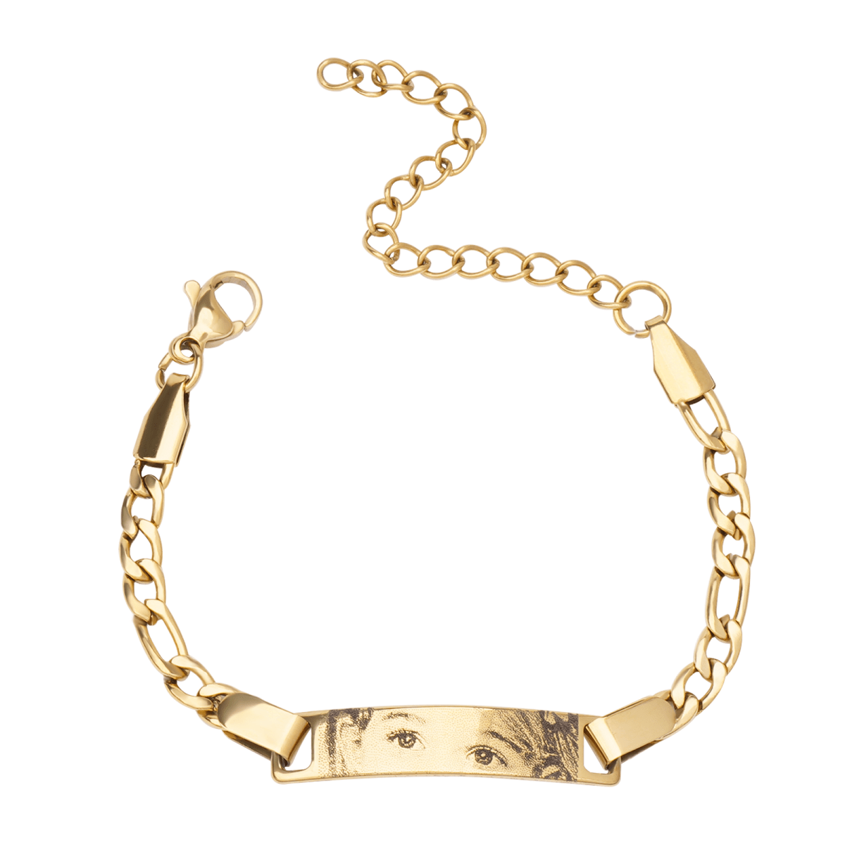 Personalized Kids Eye Engraved ID Bar Bracelet - Glaxias