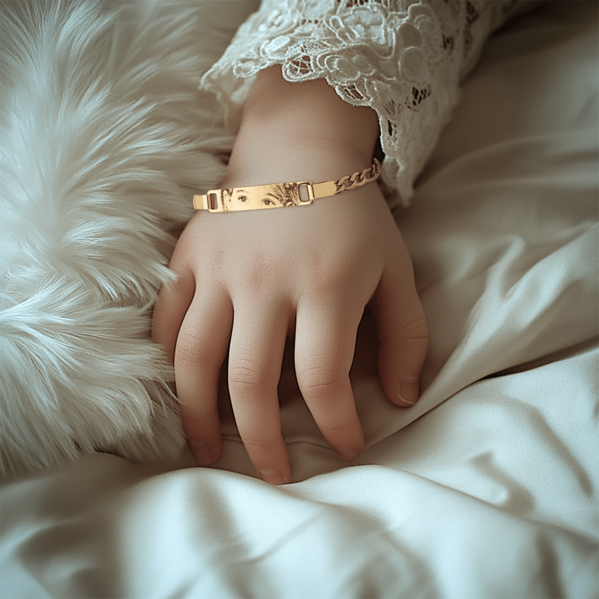 Personalized Kids Eye Engraved ID Bar Bracelet - Glaxias