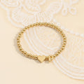 Personalized Kids Gold Bead Initial Bracelet - Glaxias