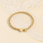 Personalized Kids Gold Bead Initial Bracelet - Glaxias
