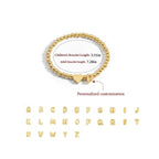 Personalized Kids Gold Bead Initial Bracelet - Glaxias