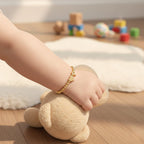 Personalized Kids Gold Bead Initial Bracelet - Glaxias