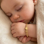 Personalized Kids Gold Bead Initial Bracelet - Glaxias