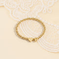 Personalized Kids Gold Bead Initial Bracelet - Glaxias