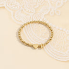 Personalized Kids Gold Bead Initial Bracelet - Glaxias