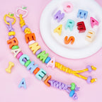 Personalized Kids Name Backpack Charm - Custom Letter Bag Tag - Glaxias