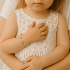 Personalized Kids Pearl & CZ Nameplate Bracelet - Glaxias