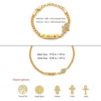 Personalized Kids Symbol Cuban Link Name Bracelet, Necklace or Set - Glaxias