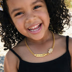 Personalized Kids Symbol Cuban Link Name Bracelet, Necklace or Set - Glaxias