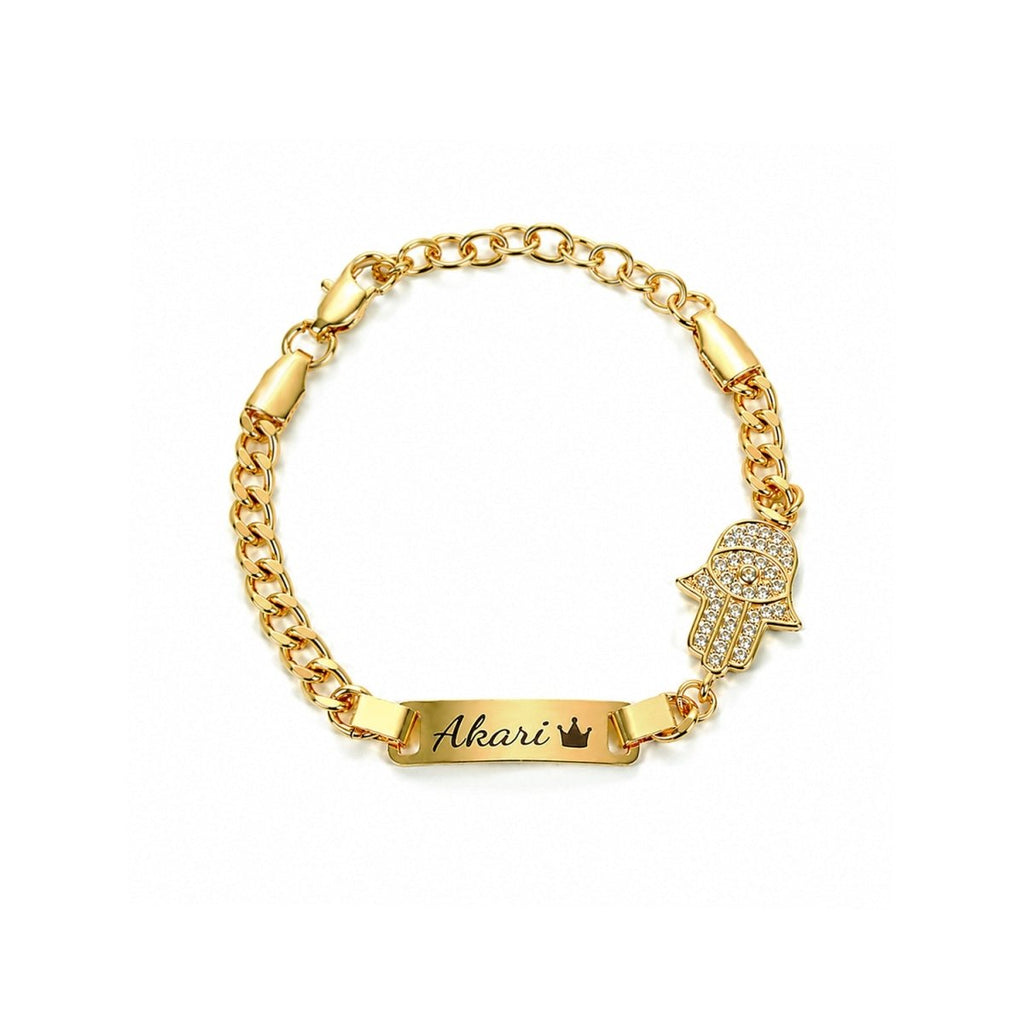 Personalized Kids Symbol Cuban Link Name Bracelet, Necklace or Set - Glaxias