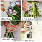 Personalized Memorial Bouquet Charm with Custom Photos - Glaxias