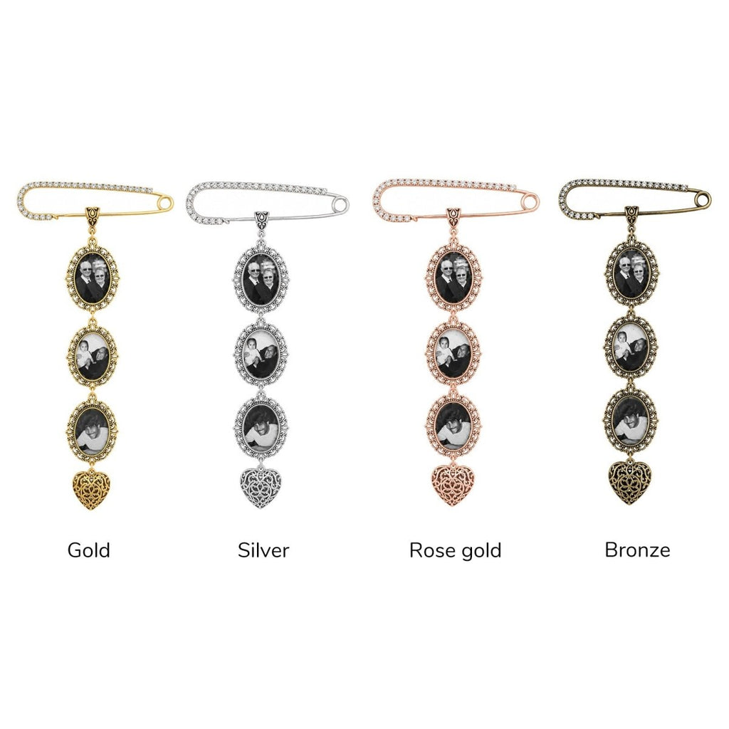 Personalized Memorial Bouquet Charm with Custom Photos - Glaxias