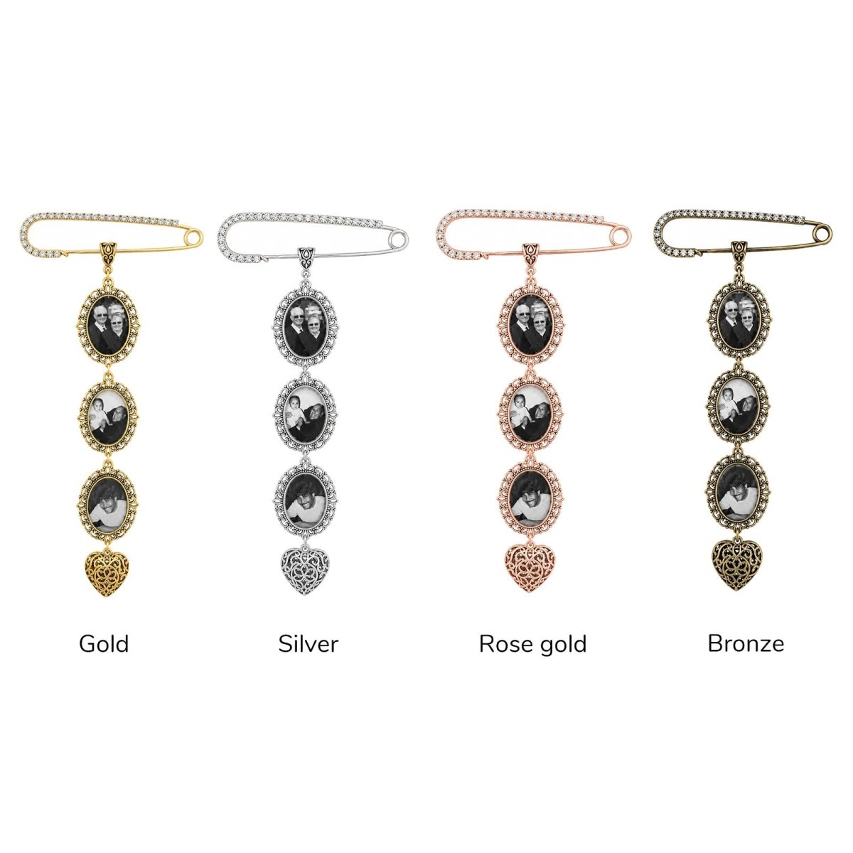 Personalized Memorial Bouquet Charm with Custom Photos - Glaxias