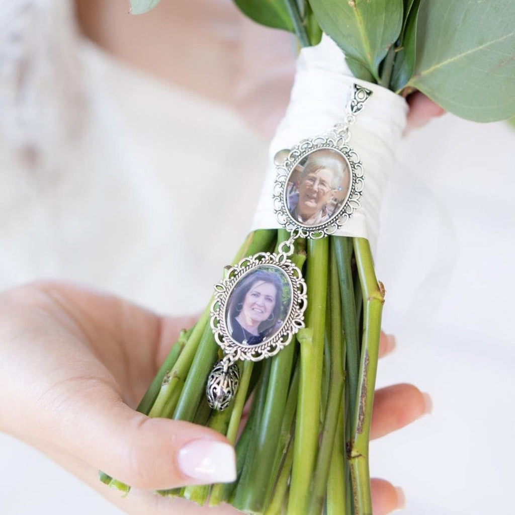 Personalized Memorial Bouquet Charm with Custom Photos - Glaxias