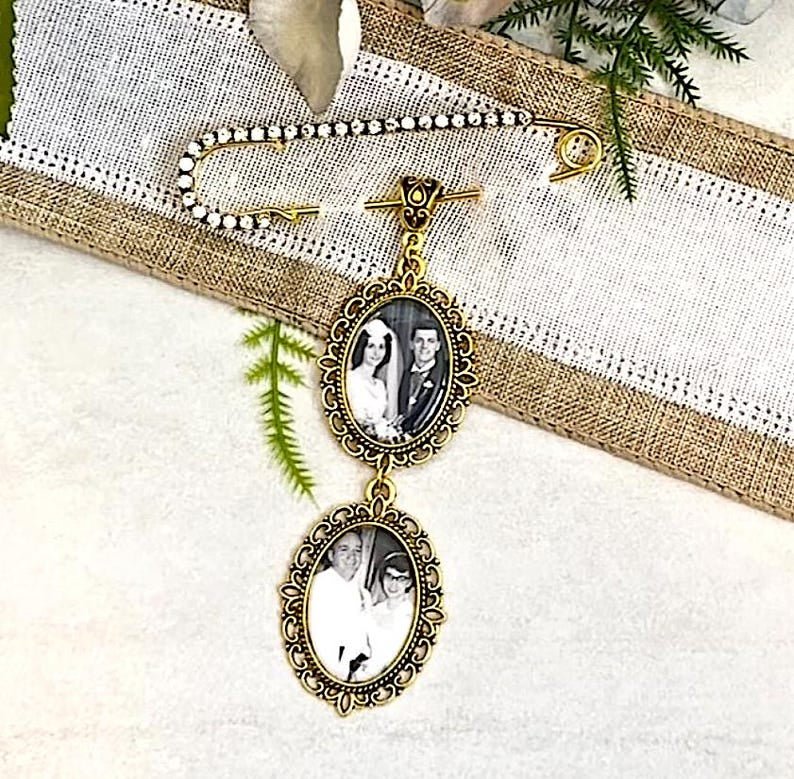 Personalized Memorial Bouquet Charm with Custom Photos - Glaxias