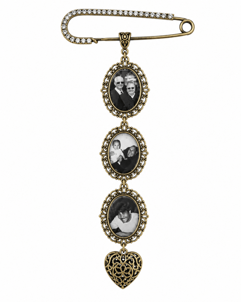 Personalized Memorial Bouquet Charm with Custom Photos - Glaxias