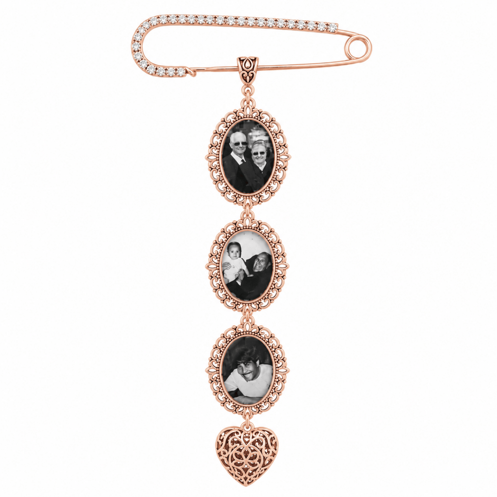 Personalized Memorial Bouquet Charm with Custom Photos - Glaxias