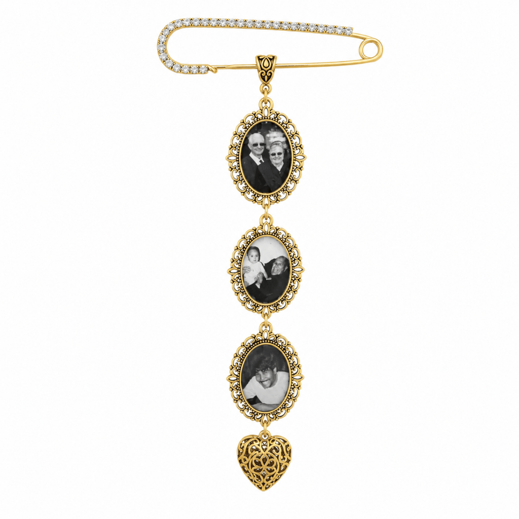 Personalized Memorial Bouquet Charm with Custom Photos - Glaxias