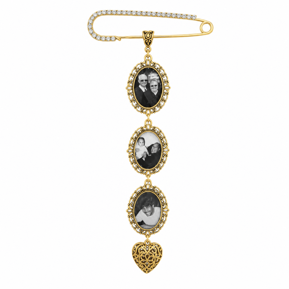 Personalized Memorial Bouquet Charm with Custom Photos - Glaxias