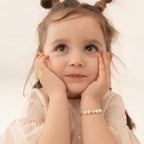 Personalized Mother & Daughter Pearl Heart Bracelet - Glaxias