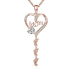 Personalized Mothers Birthstone Baby Feet Necklace - Glaxias