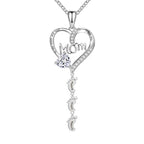 Personalized Mothers Birthstone Baby Feet Necklace - Glaxias