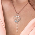 Personalized Mothers Birthstone Baby Feet Necklace - Glaxias
