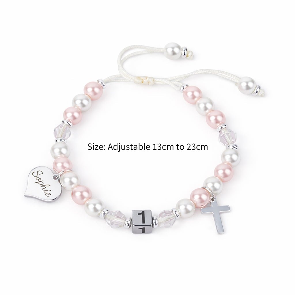 Personalized Name Baby 1st Birthday Bracelet - Glaxias