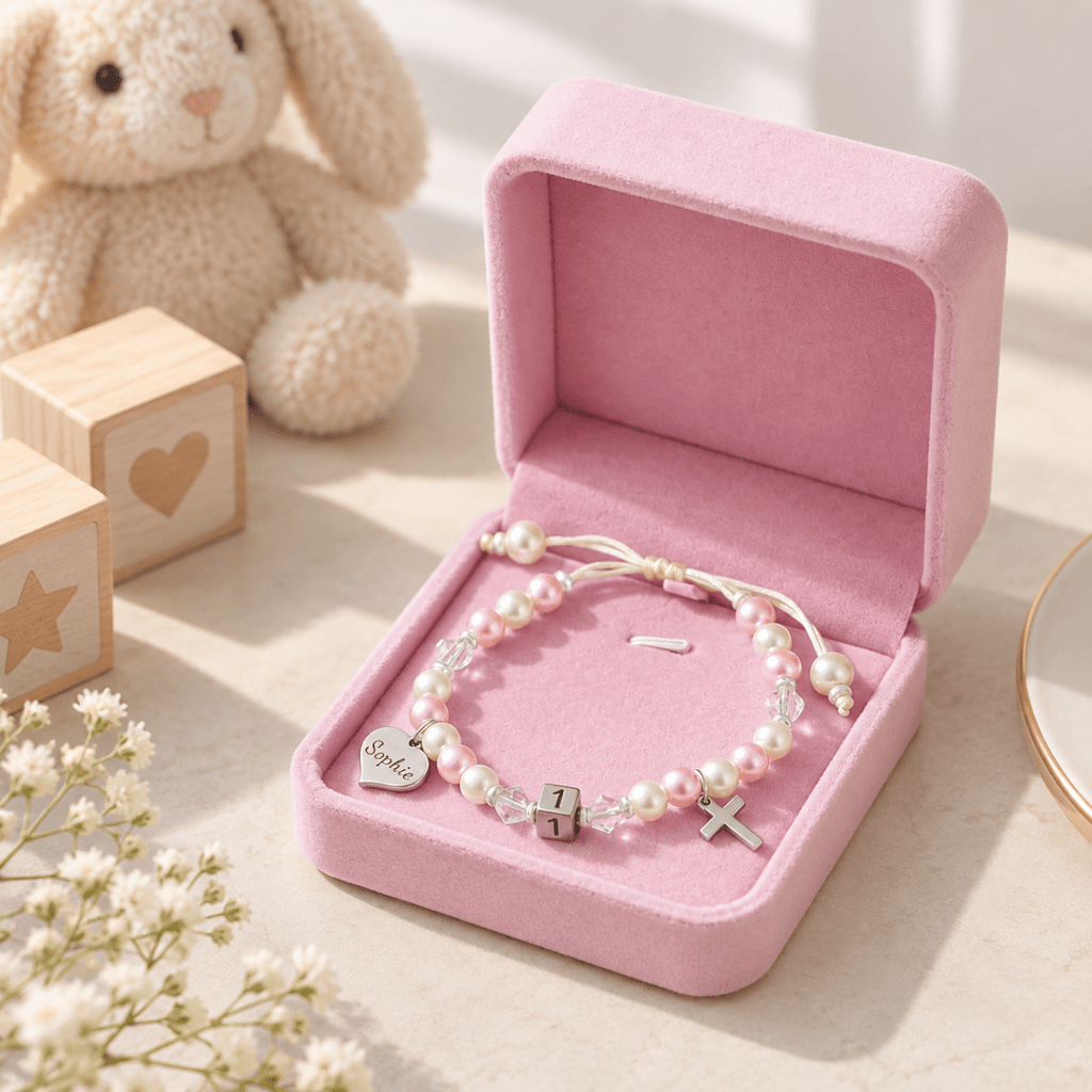 Personalized Name Baby 1st Birthday Bracelet - Glaxias