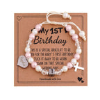Personalized Name Baby 1st Birthday Bracelet - Glaxias