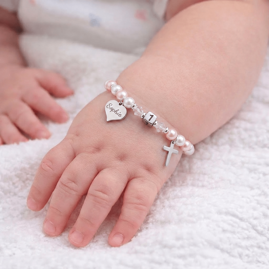 Personalized Name Baby 1st Birthday Bracelet - Glaxias