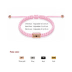 Personalized Name Braided Bracelet Adjustable Woven Rope Bracelet for Kids and Adults - Glaxias