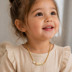 Personalized Name Cuban Link Bracelet and Necklace with Shell Charm - Glaxias