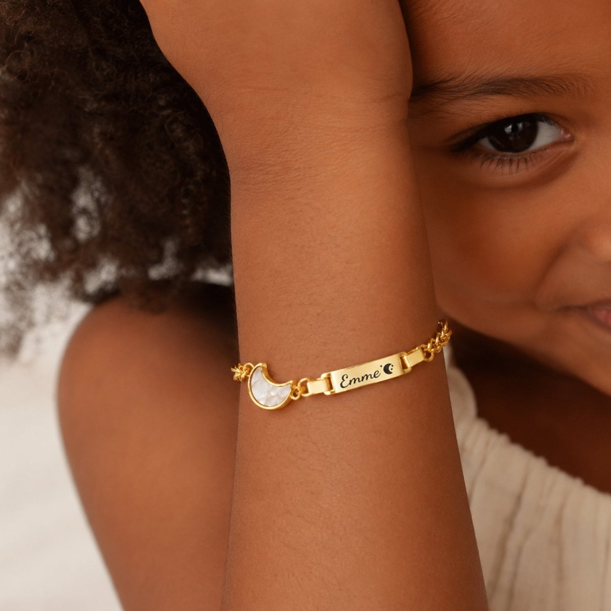 Personalized Name Cuban Link Bracelet and Necklace with Shell Charm - Glaxias