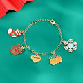 Personalized Name Heart Christmas Charm Children's Bracelet - Glaxias
