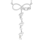 Personalized Name Necklace with Baby Feet Pendant - Glaxias
