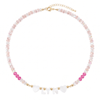 Personalized Name Necklace with Mother of Pearl Letter Beads for Girls - Glaxias