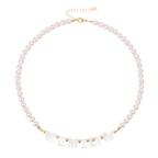 Personalized Name Necklace with Mother of Pearl Letter Beads for Girls - Glaxias